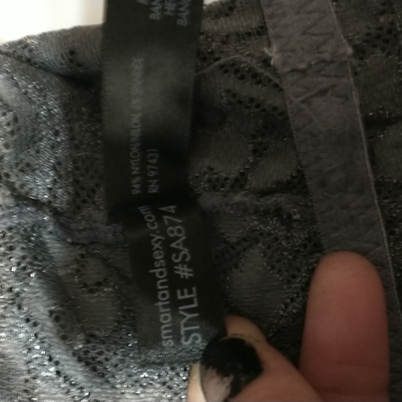 Smart & Sexy - Gray lacey bralette. Style #SA874 - LG - Picture 6 of 7